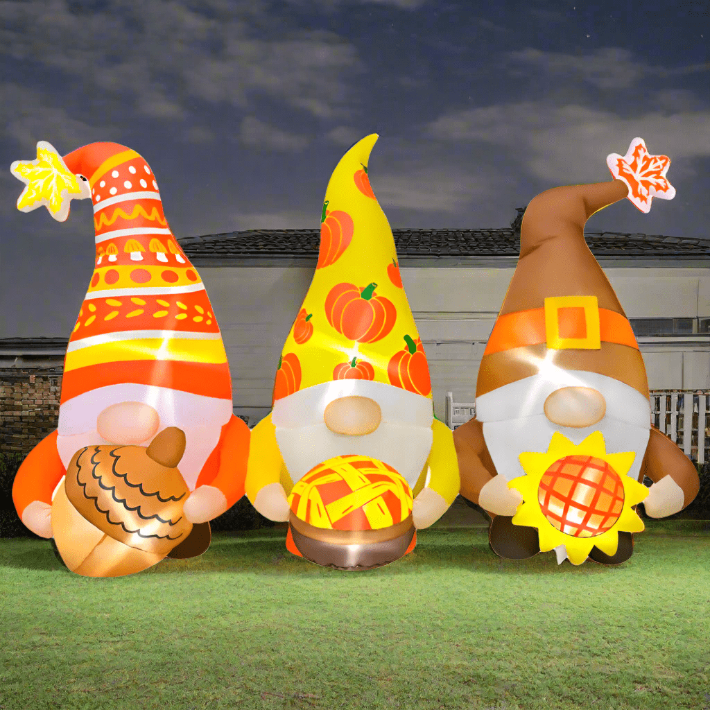 Thanksgiving Three Old Gnomes Inflatable - 183cm