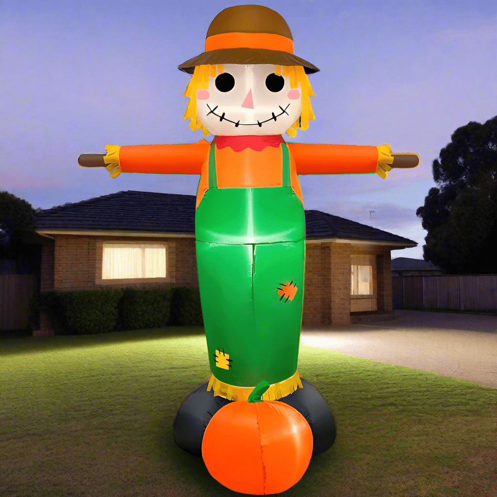Thanksgiving Scarecrow with Pumpkin Inflatable - 200cm