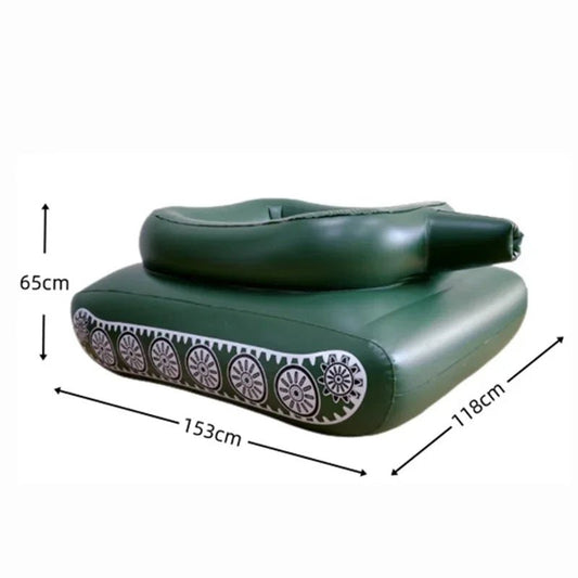 Army Tank Pool Float – Inflatable for Adults and Kids with Removable Water Gun
