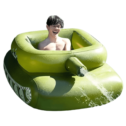 Army Tank Pool Float – Inflatable for Adults and Kids with Removable Water Gun