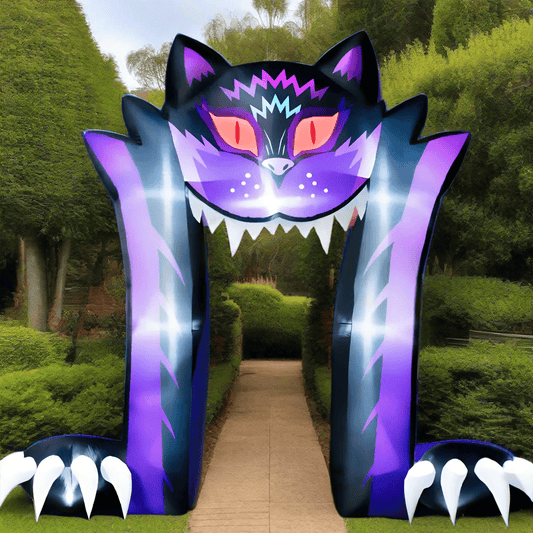 Black Cat Halloween Archway Inflatable - 300cm