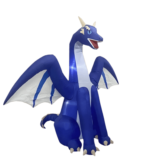 Blue Halloween Dragon with Huge Wings - 240cm