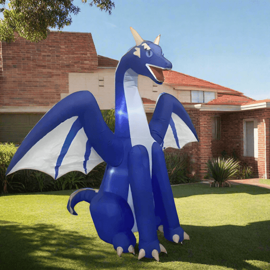 Blue Halloween Dragon with Huge Wings - 240cm