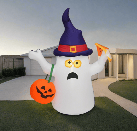 Boo! Ghost with Pumpkin Inflatable– 150cm