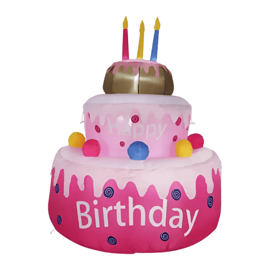 Candy Big Base Birthday Cake Inflatable - 160cm