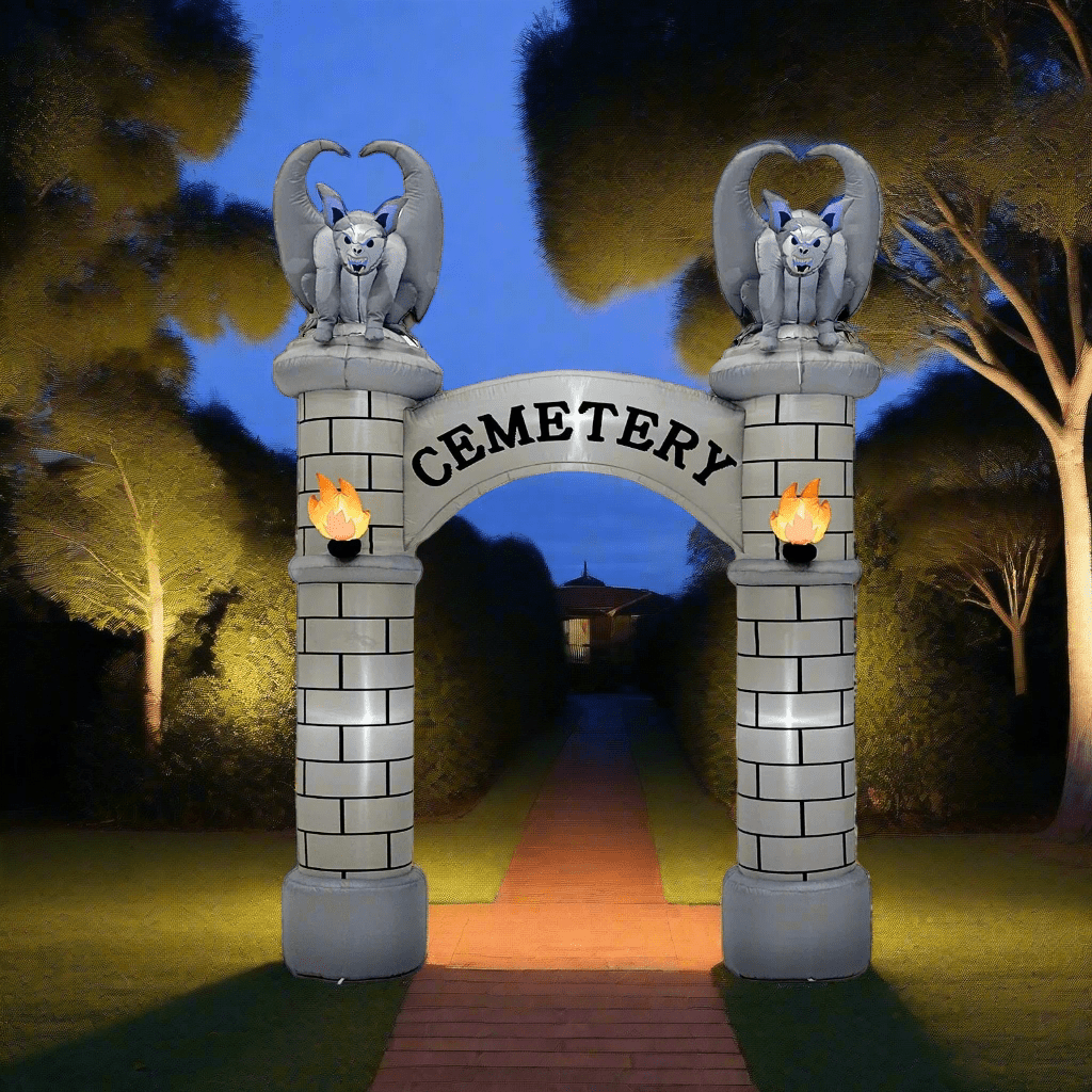 Cemetery Arch with Gargoyles Inflatable - 300cm
