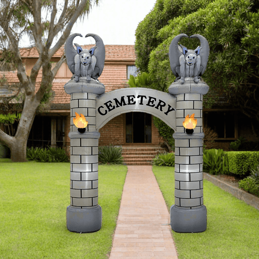 Cemetery Arch with Gargoyles Inflatable - 300cm