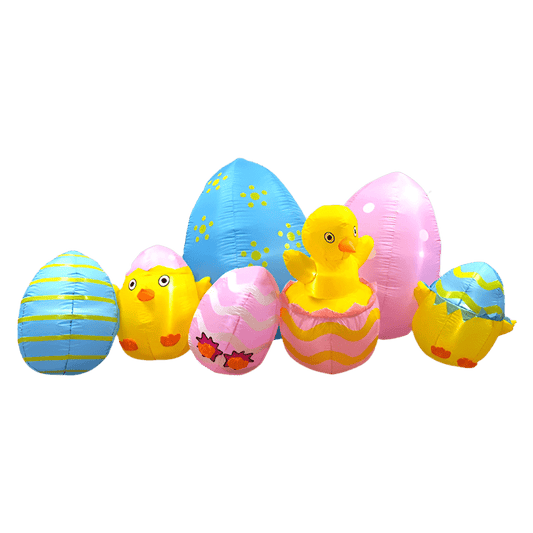 Chicks and Easter Eggs Display Inflatable - 240cm