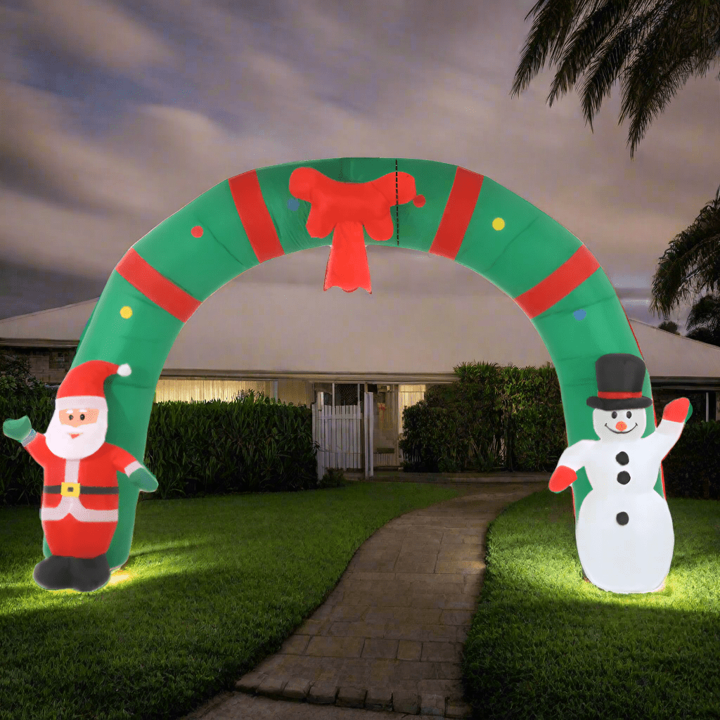Christmas Inflatable Archway with Santa Claus and Snowman - 310cm