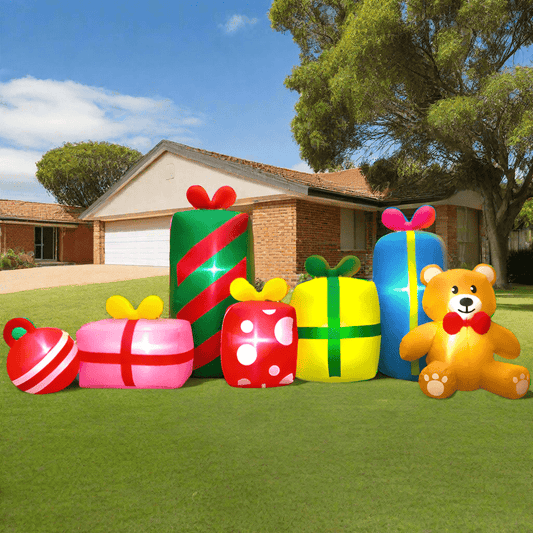 Christmas Teddy Bear with Presents Inflatable - 300cm