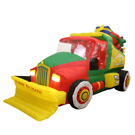 Christmas Truck with Gifts and Snowplough Inflatable - 240cm