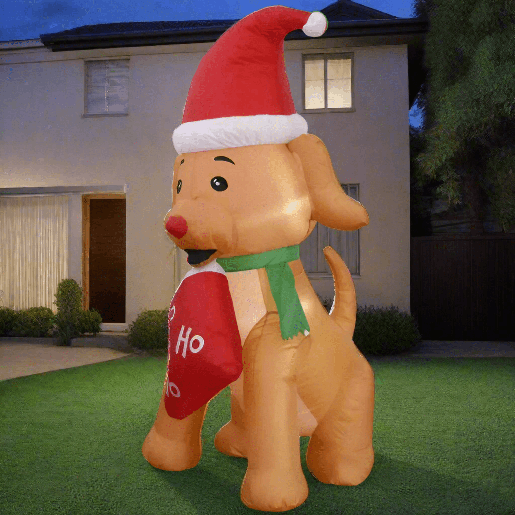 Dachshund Christmas Santa Hat Inflatable - 150cm