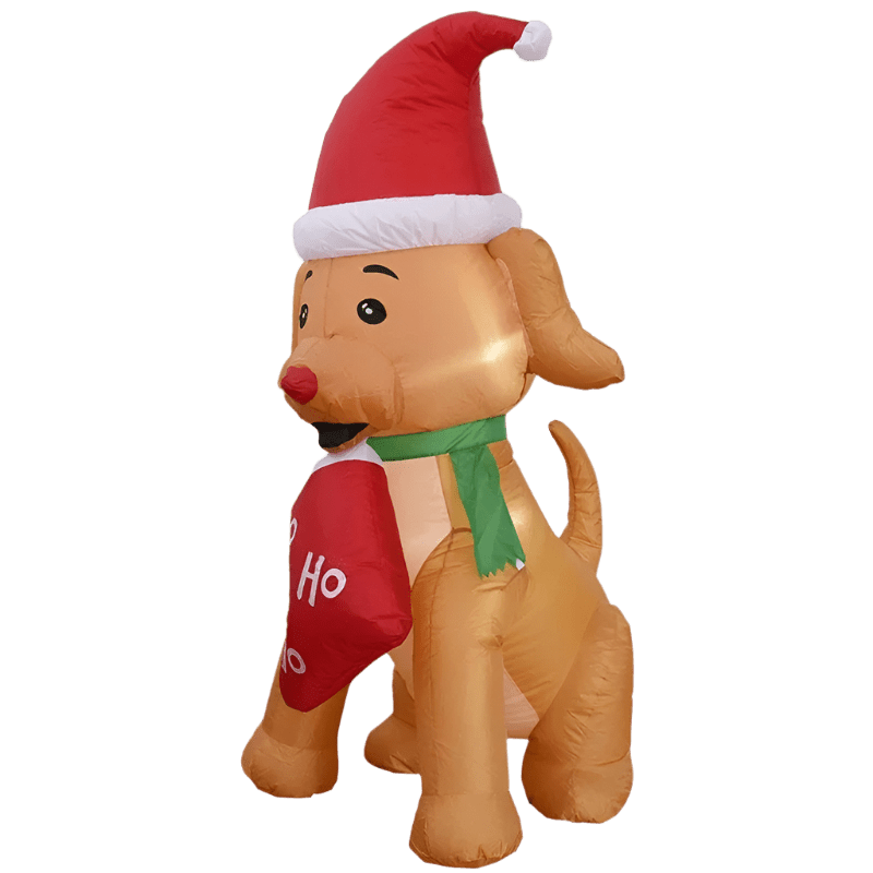 Dachshund Christmas Santa Hat Inflatable - 150cm