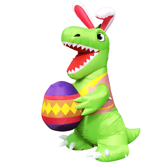 Easter Dinosaur Holding Egg Inflatable - 240cm