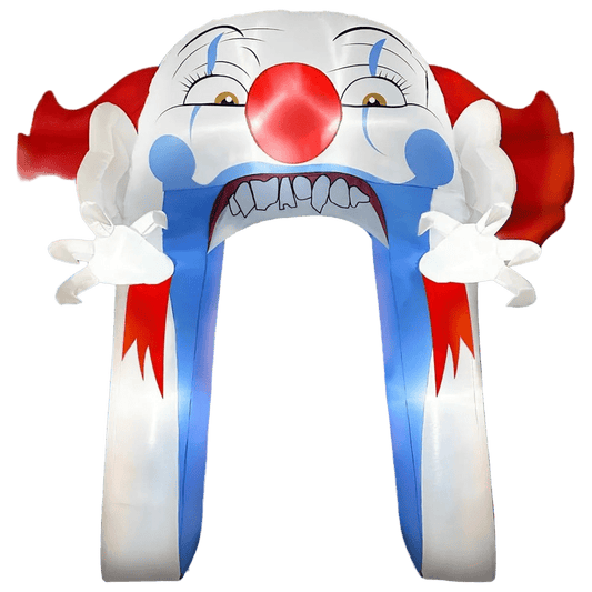Evil Clown Head Halloween Archway Inflatable - 300cm