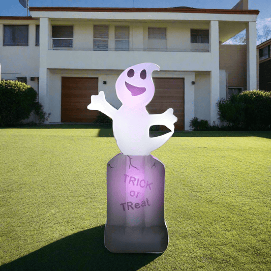 Friendly Ghost on Tombstone "Trick or Treat" - 150cm