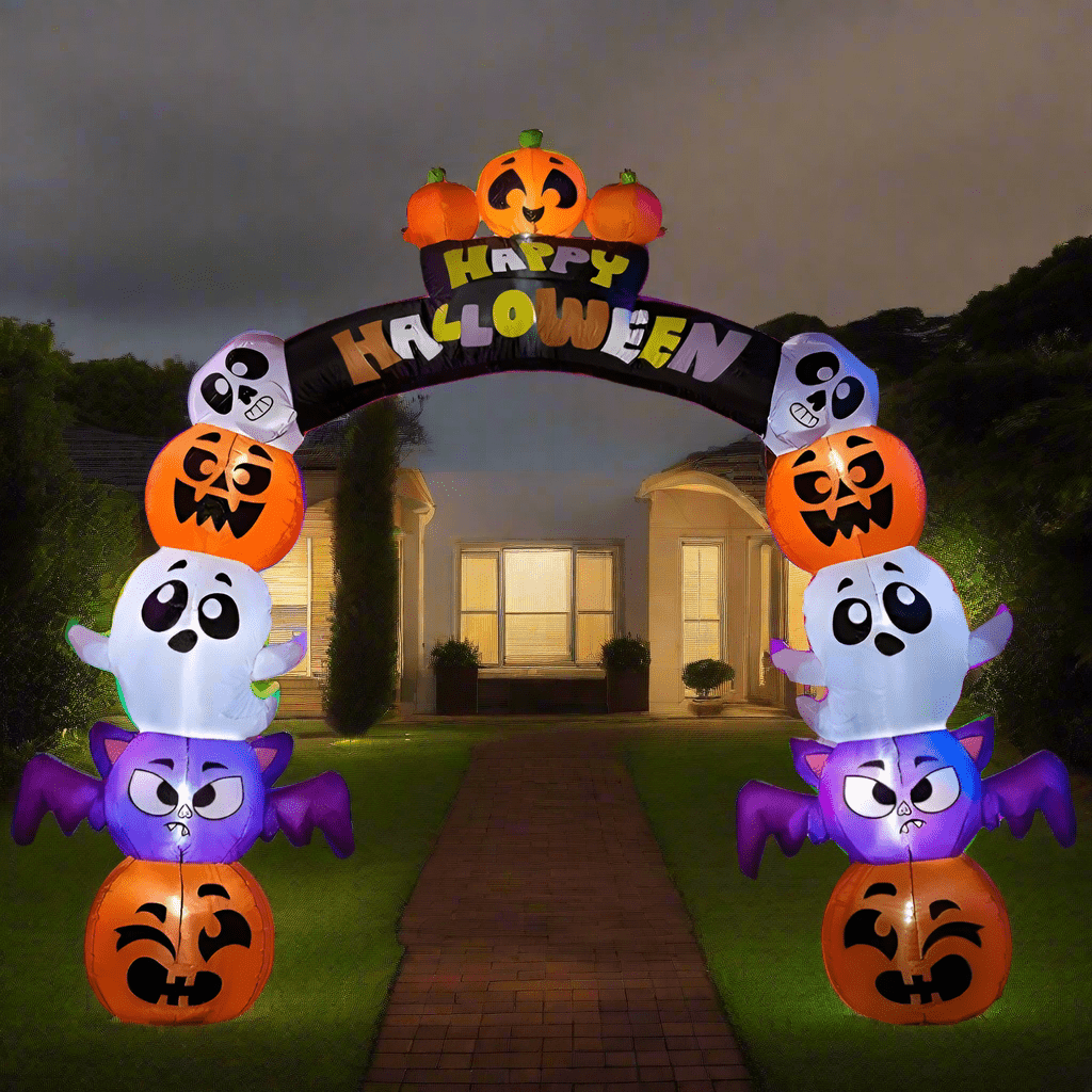 Ghosts, Bats, and Pumpkins Happy Halloween arch - 240cm