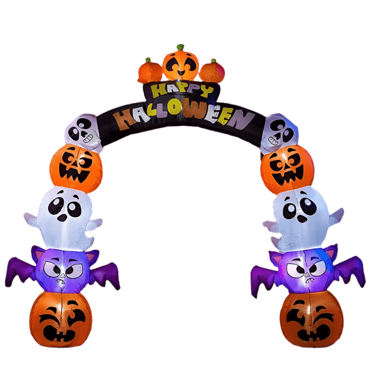 Ghosts, Bats, and Pumpkins Happy Halloween arch - 240cm