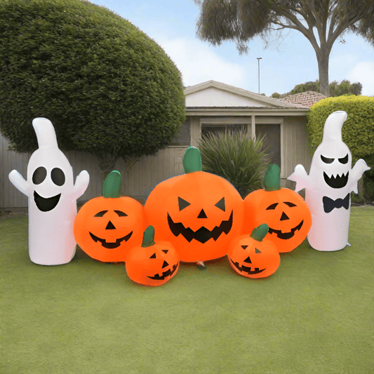 Ghosts & Pumpkins Scene Inflatable - 230cm