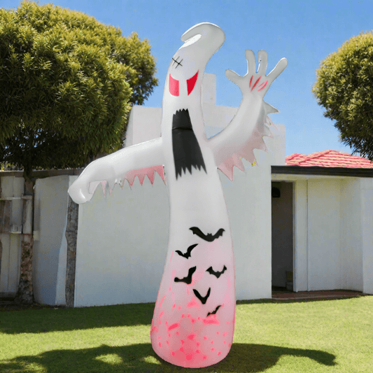 Giant Flame‑Light Ghost with Bats - 360cm