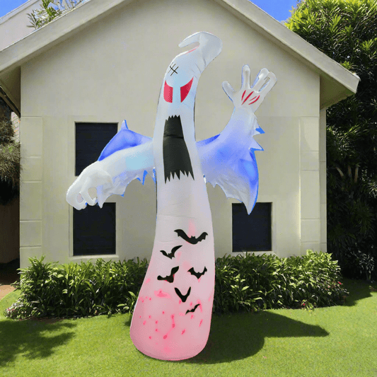 Giant Winged Ghost with Printed Bats - 360cm