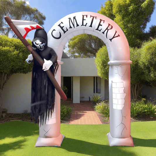 Grim Reaper at Cemetery Arch - 240cm