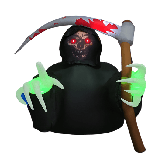 Grim Reaper with Bloody Scythe Inflatable - 210cm