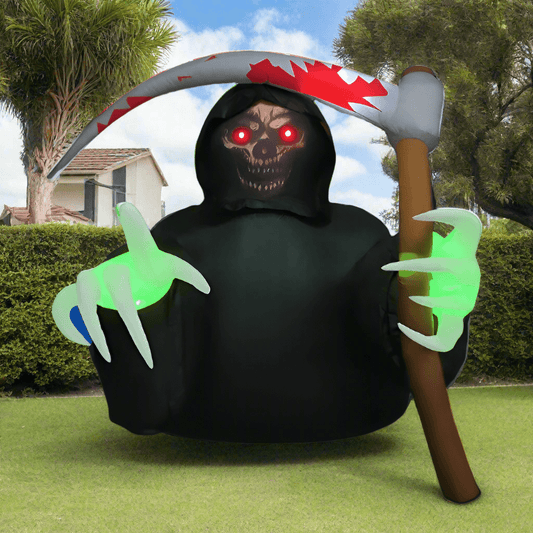 Grim Reaper with Bloody Scythe Inflatable - 210cm
