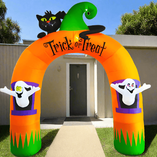 Halloween Entry Archway with Ghosts and Cat - 300cm