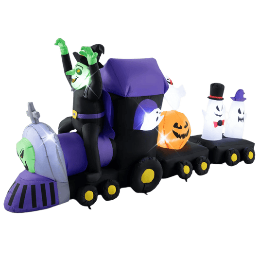 Halloween Witch Ghost Pumpkin Train Inflatable - 250cm