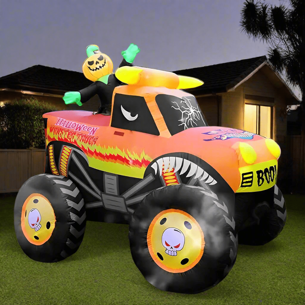 Halloween Monster's Monster Truck Inflatable - 240cm