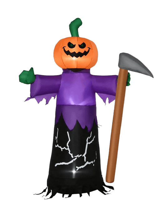Halloween Pumpkin Reaper with Scythe Inflatable - 180cm