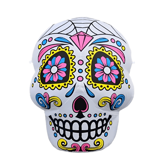 Halloween Sugar Skull Head Inflatable - 100cm