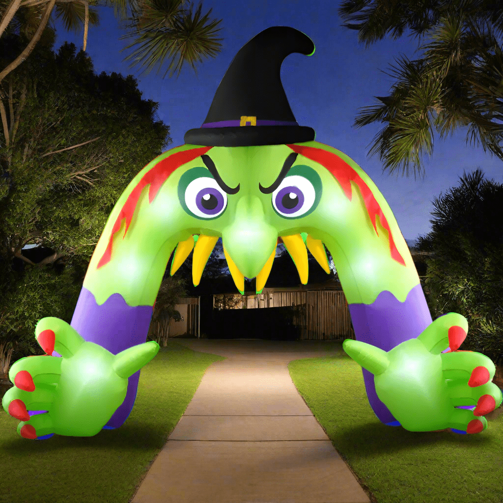 Halloween Witch Spooky Welcoming Archway Inflatable - 360cm