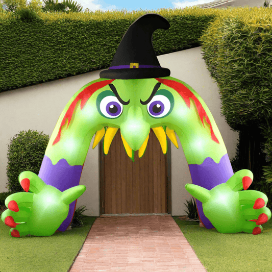 Halloween Witch Spooky Welcoming Archway Inflatable - 360cm