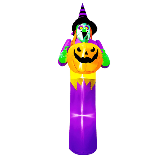 Towering Witch holding Pumpkin Inflatable - 200cm