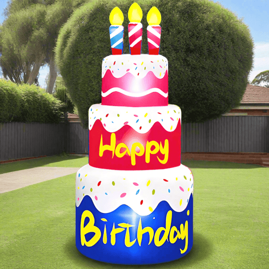 Happy Birthday Cake Inflatable Inflatable - 200cm