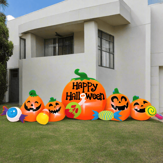 Happy Halloween Pumpkin Cluster Inflatable - 200cm