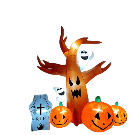 Haunted Tree with Ghosts and Pumpkins - 240cm