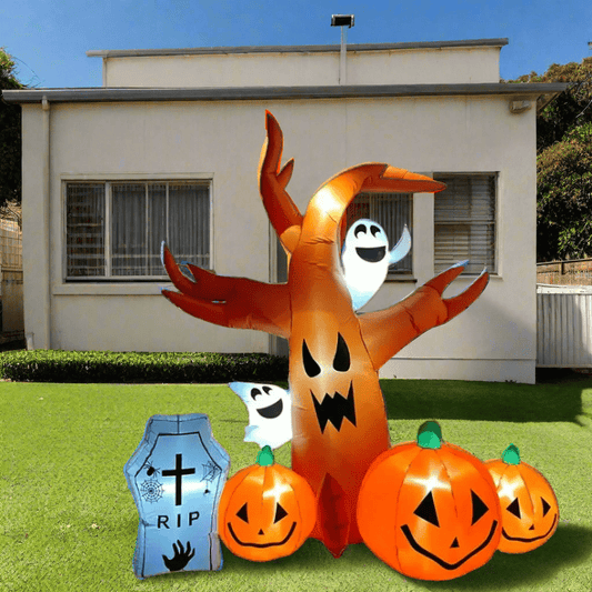 Haunted Tree with Ghosts and Pumpkins - 240cm