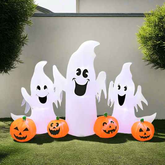 Inflatable Ghosts and Spooky Pumpkin Scene – 120cm