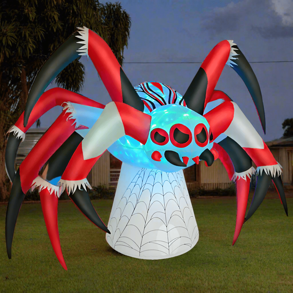Halloween Spider with Haunting Web Inflatable  - 180cm