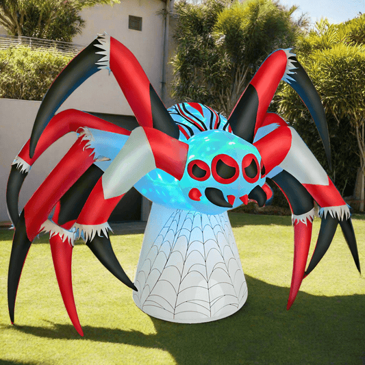 Halloween Spider with Haunting Web Inflatable  - 180cm