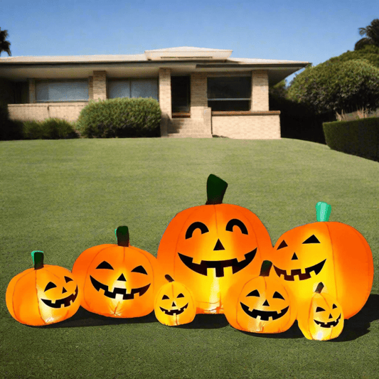 Inflatable Light - Up Pumpkin Family - 220cm