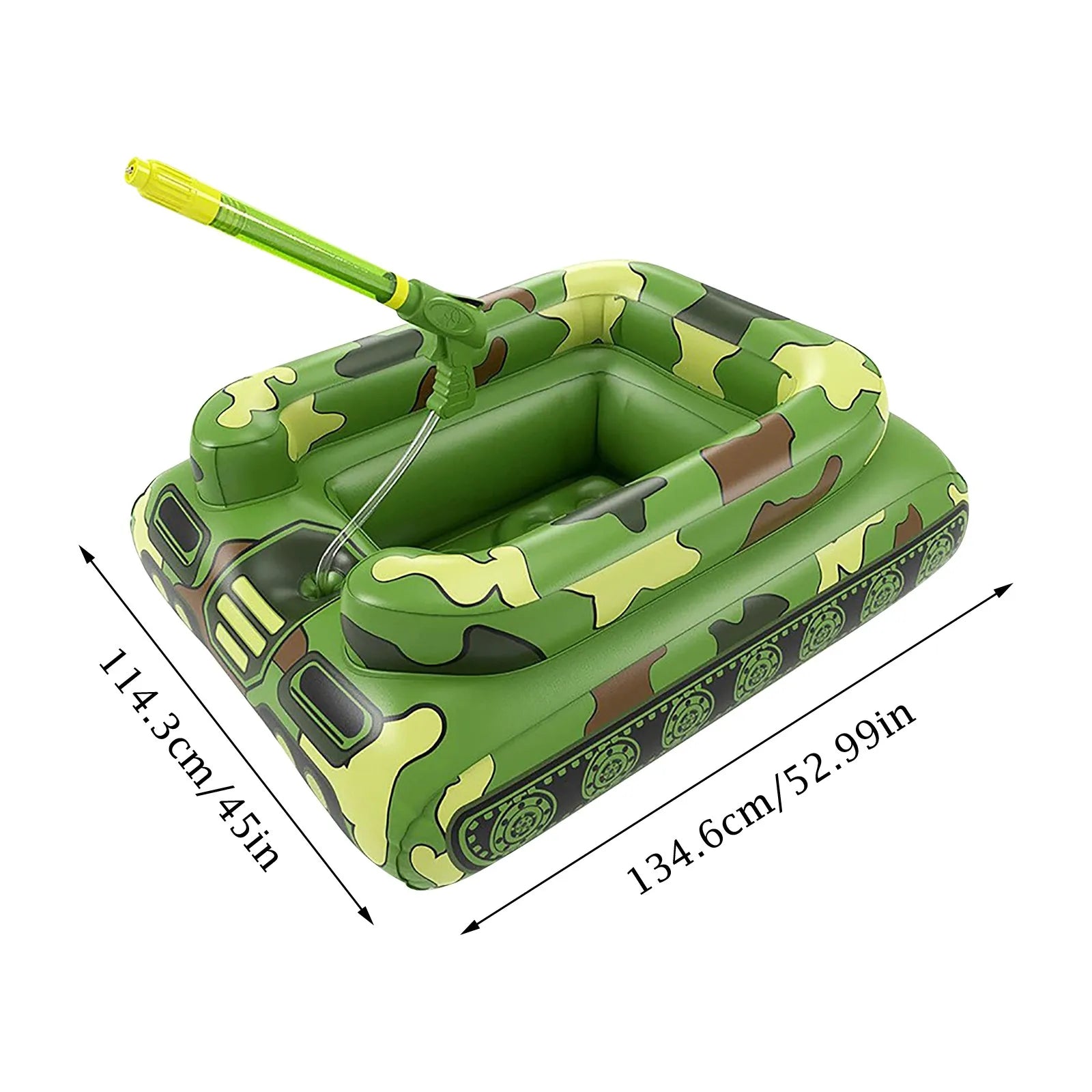 Inflatable Pool Tank Float with Auto Water Cannon – 135cm