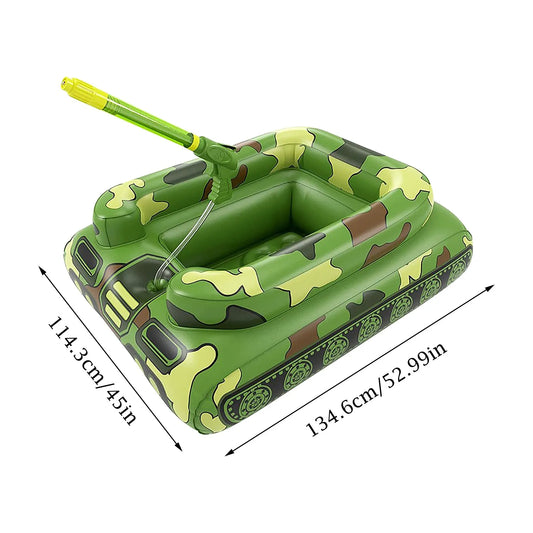 Inflatable Pool Tank Float with Auto Water Cannon – 135cm
