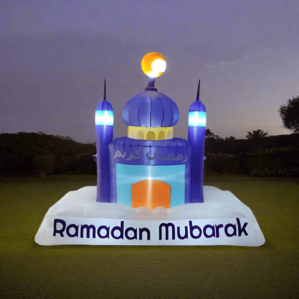 Ramadan Mubarak Mosque and Cresent Inflatable - 210cm