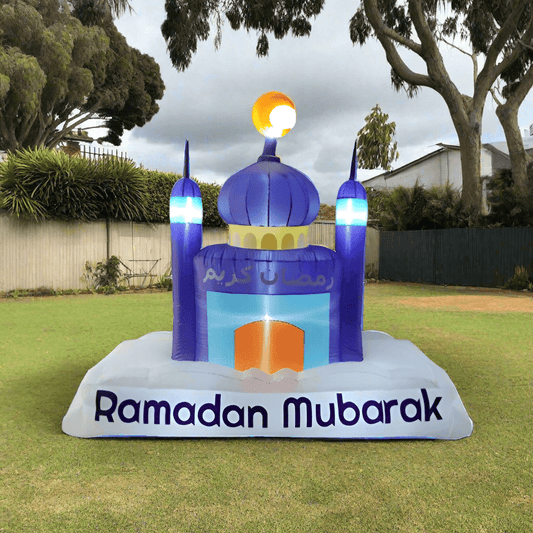 Ramadan Mubarak Mosque and Cresent Inflatable - 210cm