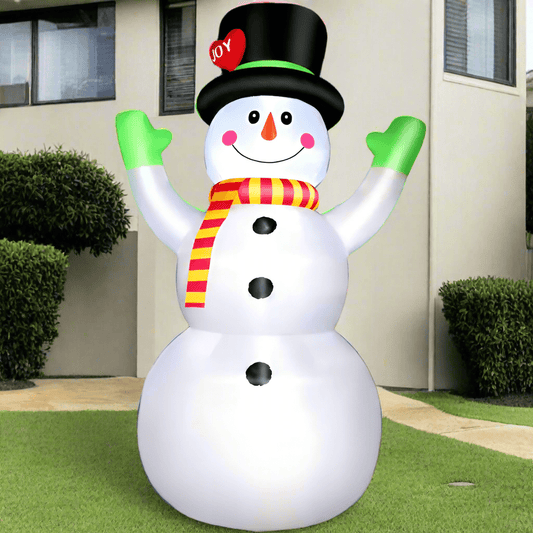 Joyful Snowman with LED Lights Inflatable - 210cm