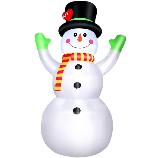 Joyful Snowman with LED Lights Inflatable - 210cm